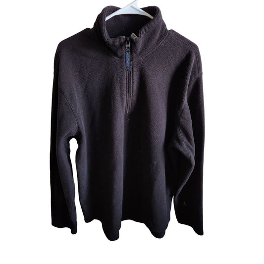 Old Navy Womens Sz XL 1/4 Zip Pullover Fleece Jacket Black