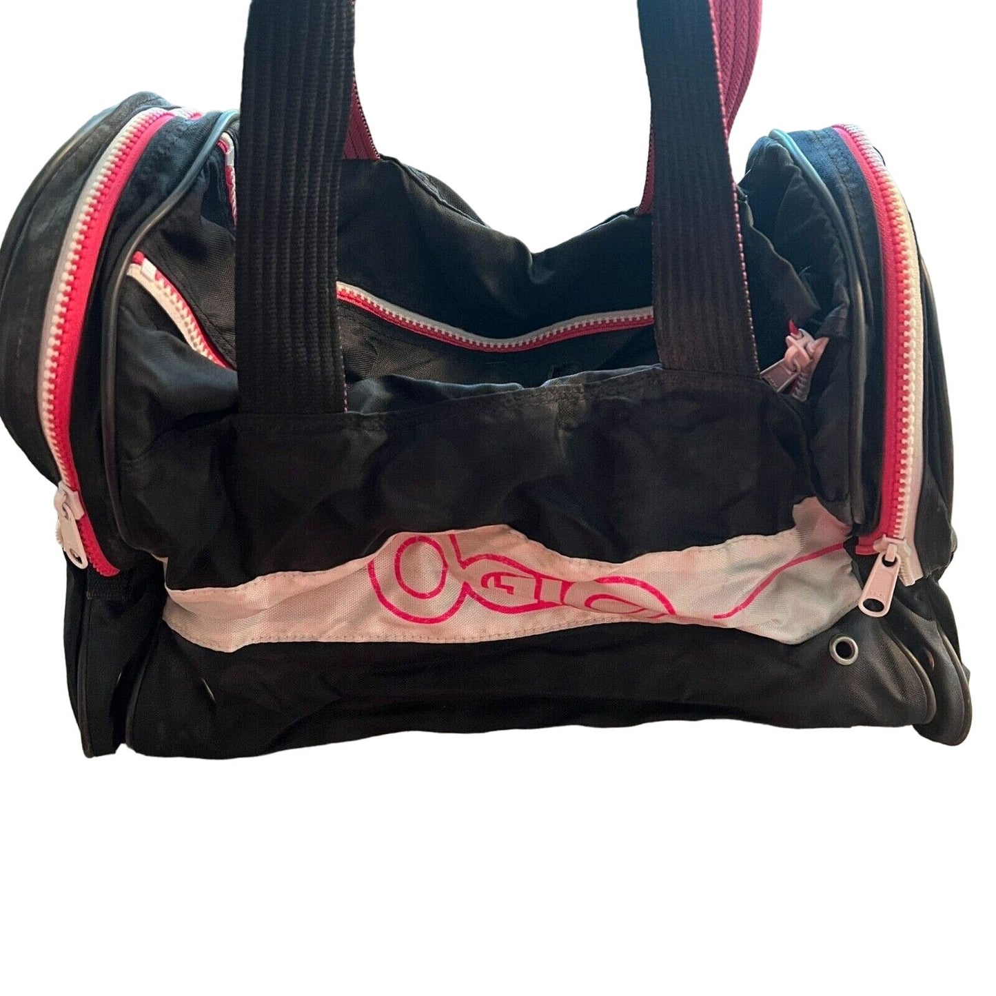 Vintage 80’s Ogio The Original Locker Gym Bag SV Black Neon Pink The Big Zip
