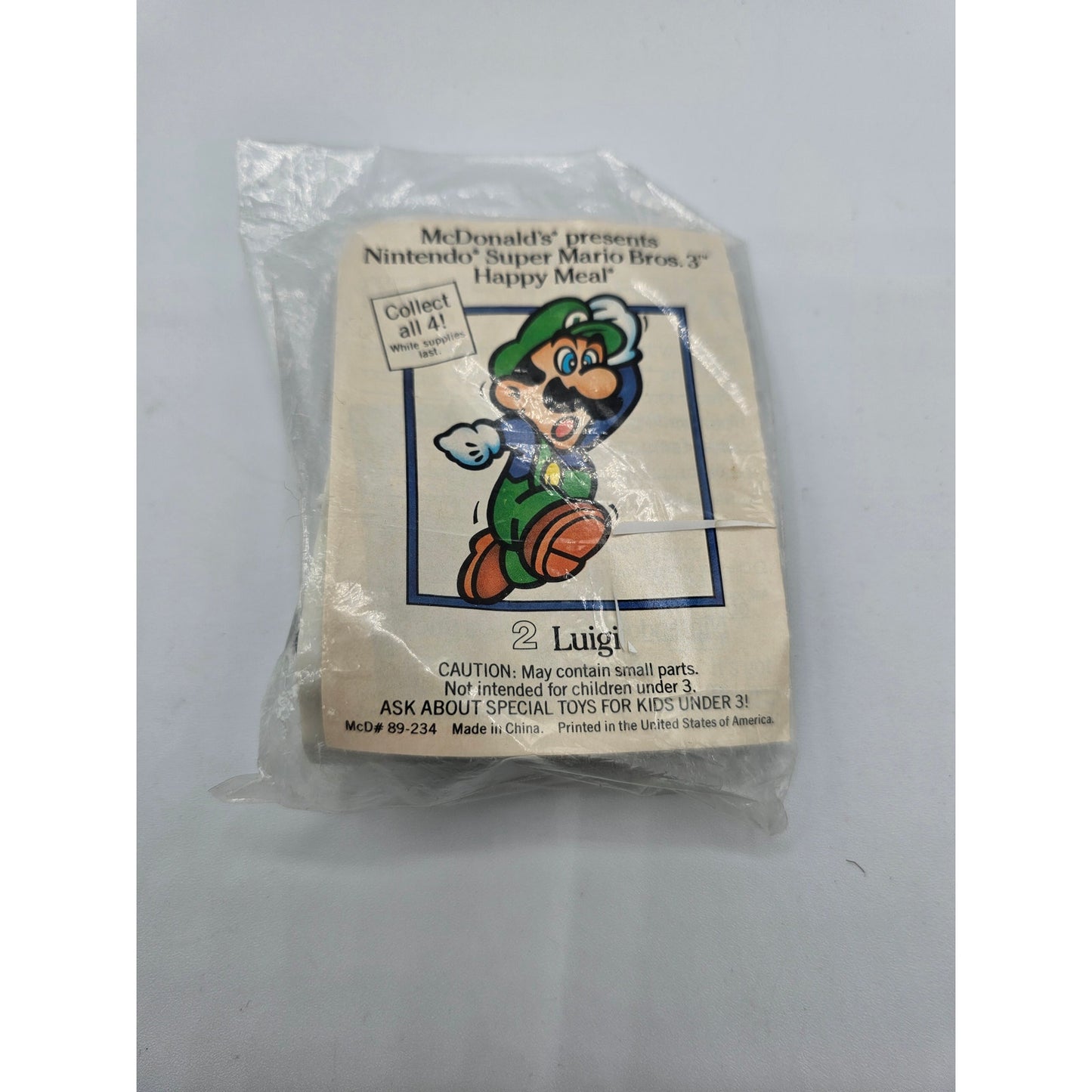 Mario McDonalds Toys 1989 Vintage Nintendo Super Mario Bros Luigi