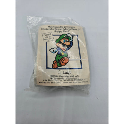 Mario McDonalds Toys 1989 Vintage Nintendo Super Mario Bros Luigi