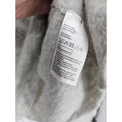 LOGG Womens Sz L Slouchy V Neck Light Gray Sweater Wool Blend