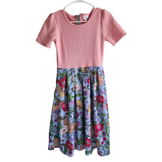 Lularoe Womens Sz XS Knee Length Dress Pink Spring Floral