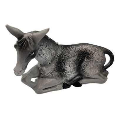 Vintage 1960s Resin Christmas Nativity Figure Laying Donkey Animal Fontanini