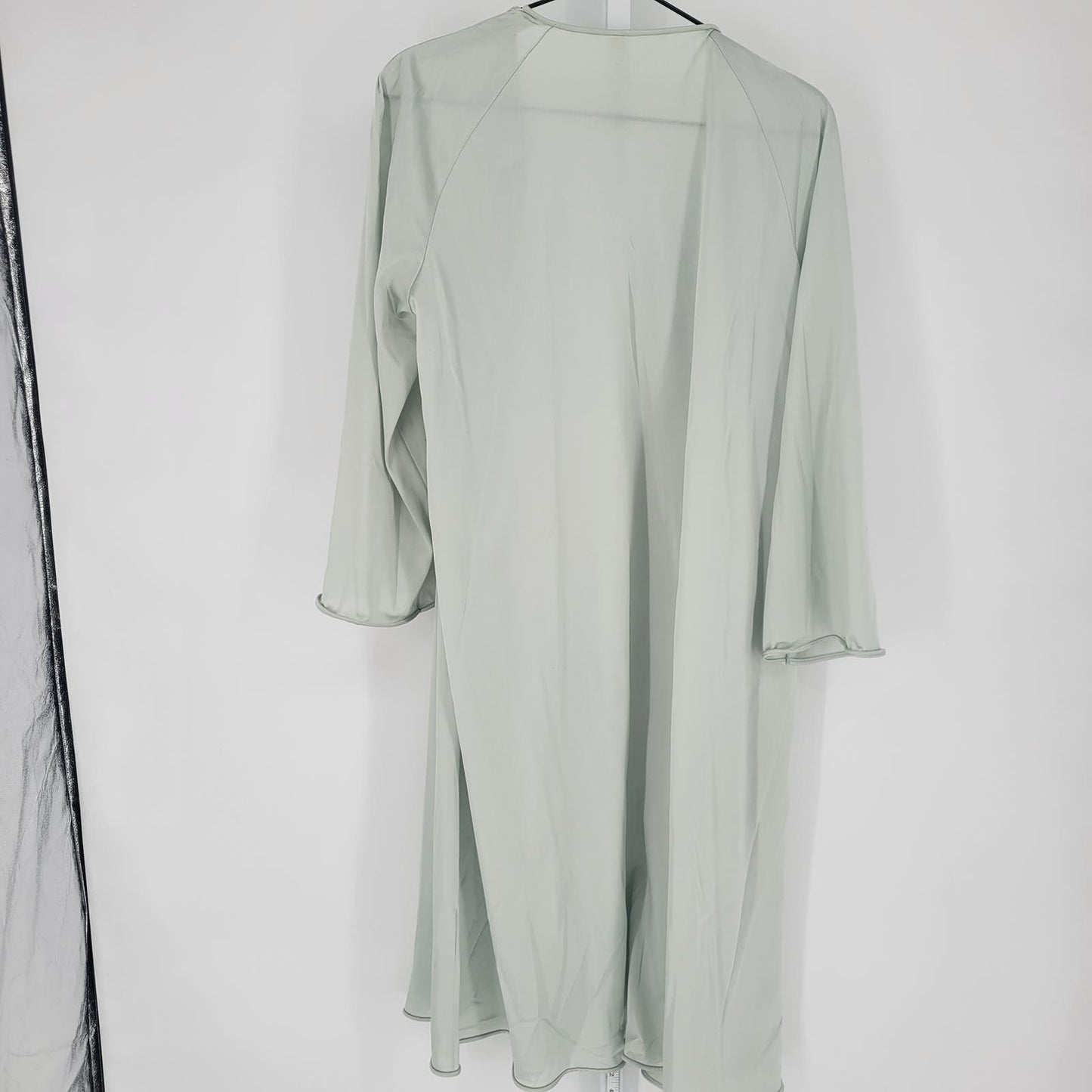 Vintage Vanity Fair Womens Sz L Nylon Antron III House Dress Robe Light Green