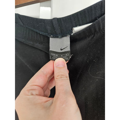 Nike Womens Sz M Cropped Compression Athletic Leggings Solid Black