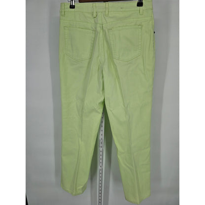 Vintage 1990s St Johns Bay Womens Sz 8 High Waist Straight Leg Jeans Lime Green
