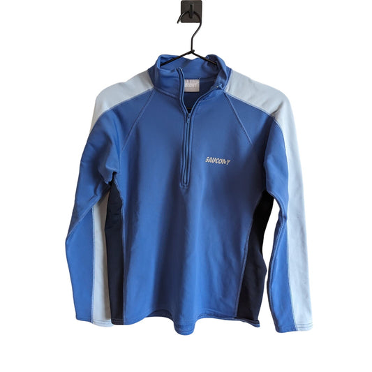 Saucony Womens Sz S 1/4 Zip Cycling Jacket Periwinkle Purple