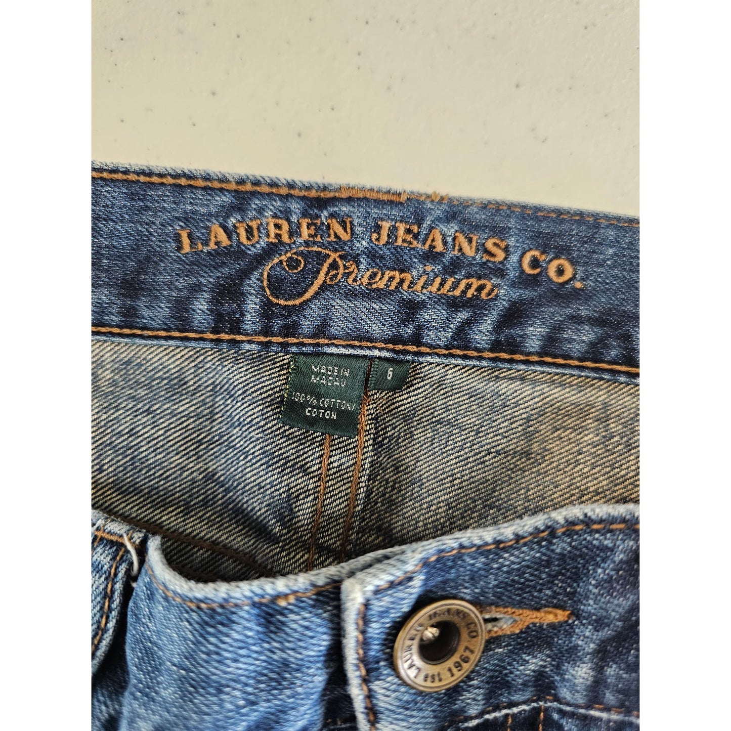 VTG 1990s Lauren Ralph Lauren Womens Sz 6 Medium Wash Mom Blue Jeans