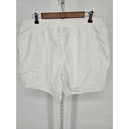 Catalina Womens Sz 1X Athletic Shorts White Black Trim