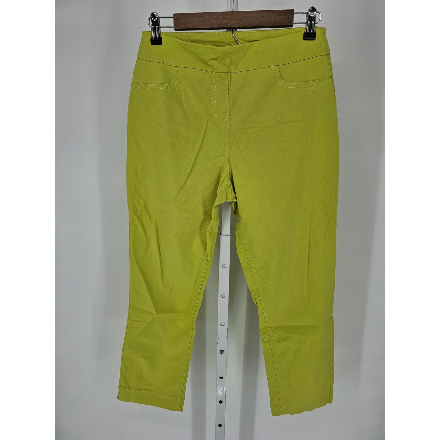 Soft Surroundings Womens Sz S Bright Lime Green Pull On Pants Sz S