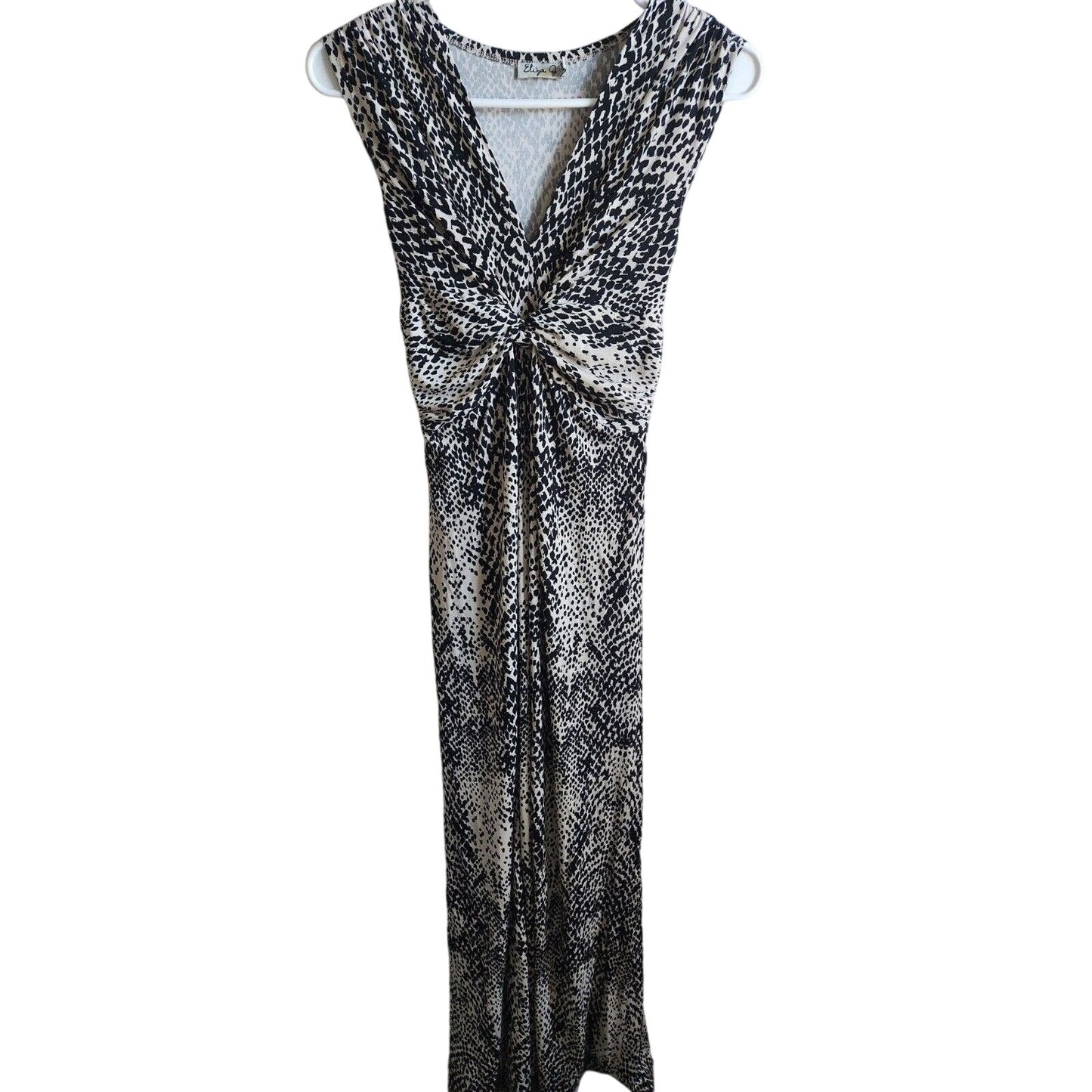 Eliza J Womens Sz 8P Petite Maxi Dress Snakeskin Animal Print Vintage