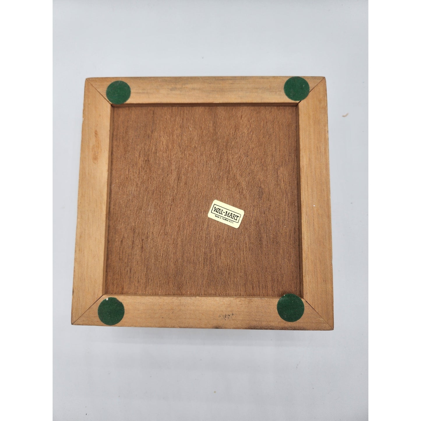 Vintage 1960s Ceramic Tile Wooden Jewelry Trinket Box Makeup Vanity Scene