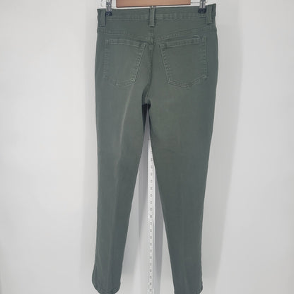 Gloria Vanderbilt Womens Sz 8P High Waist Slim Leg Jeans Olive Green