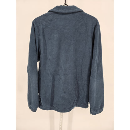Columbia Mens Sz S Full Zip Up Fleece Jacket Slate Blue Winter Athletic