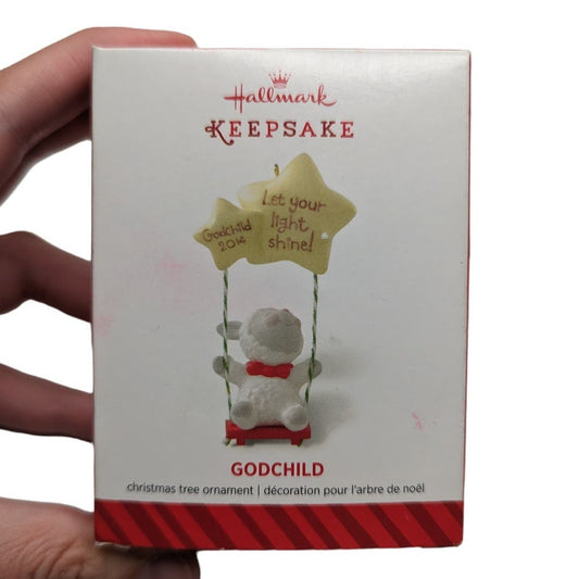 Hallmark Keepsake Christmas Ornament 2014 Godchild Swing Let Your Light Shine