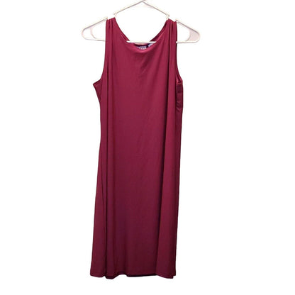 Attitudes by Renee Womens Sz S Knee Length Slinky Tank Dress Dark Pink