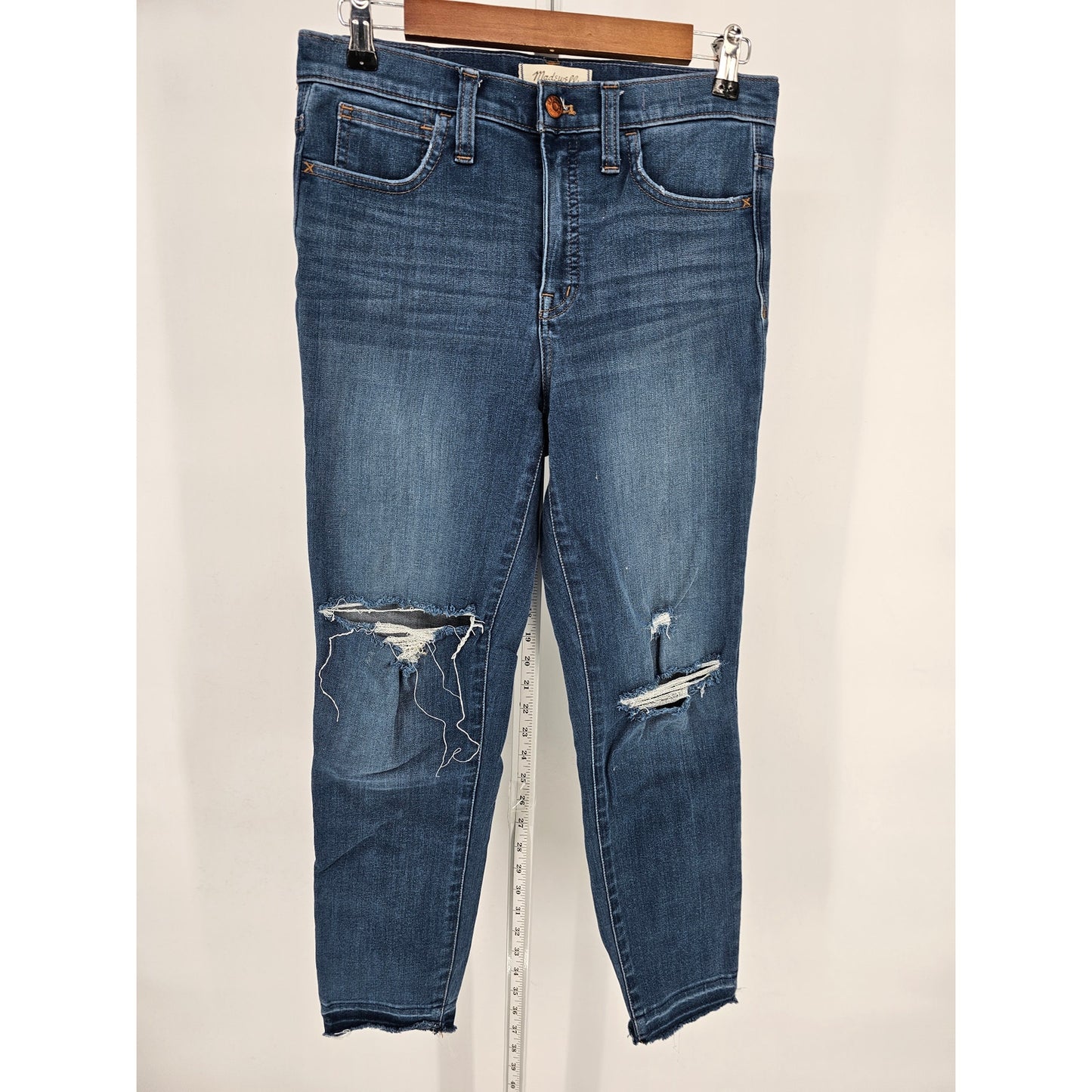 Madewell Jeans Women' Sz 27 Blue 10" High Rise Skinny Medium Wash Denim