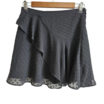 Lucca Couture Womens Sz 2 Black A Line Skirt Above Knee  Formal