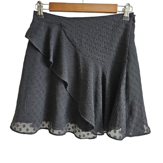 Lucca Couture Womens Sz 2 Black A Line Skirt Above Knee  Formal