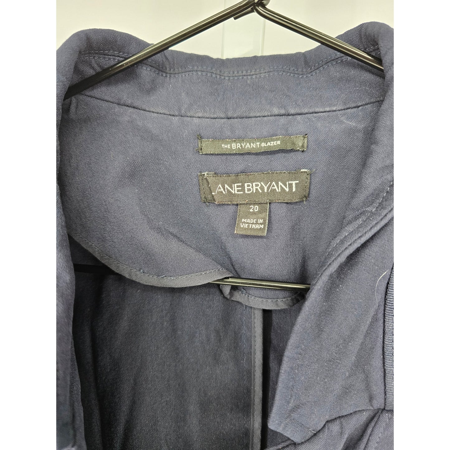 Lane Bryant Womens Sz 20 The Bryant Blazer Navy Blue Lace Sleeves