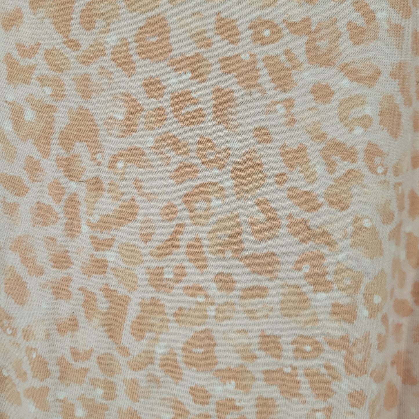 Nine West Womens Sz L Soft Spun Tank Top Beige Pink Cheetah Leopard Print