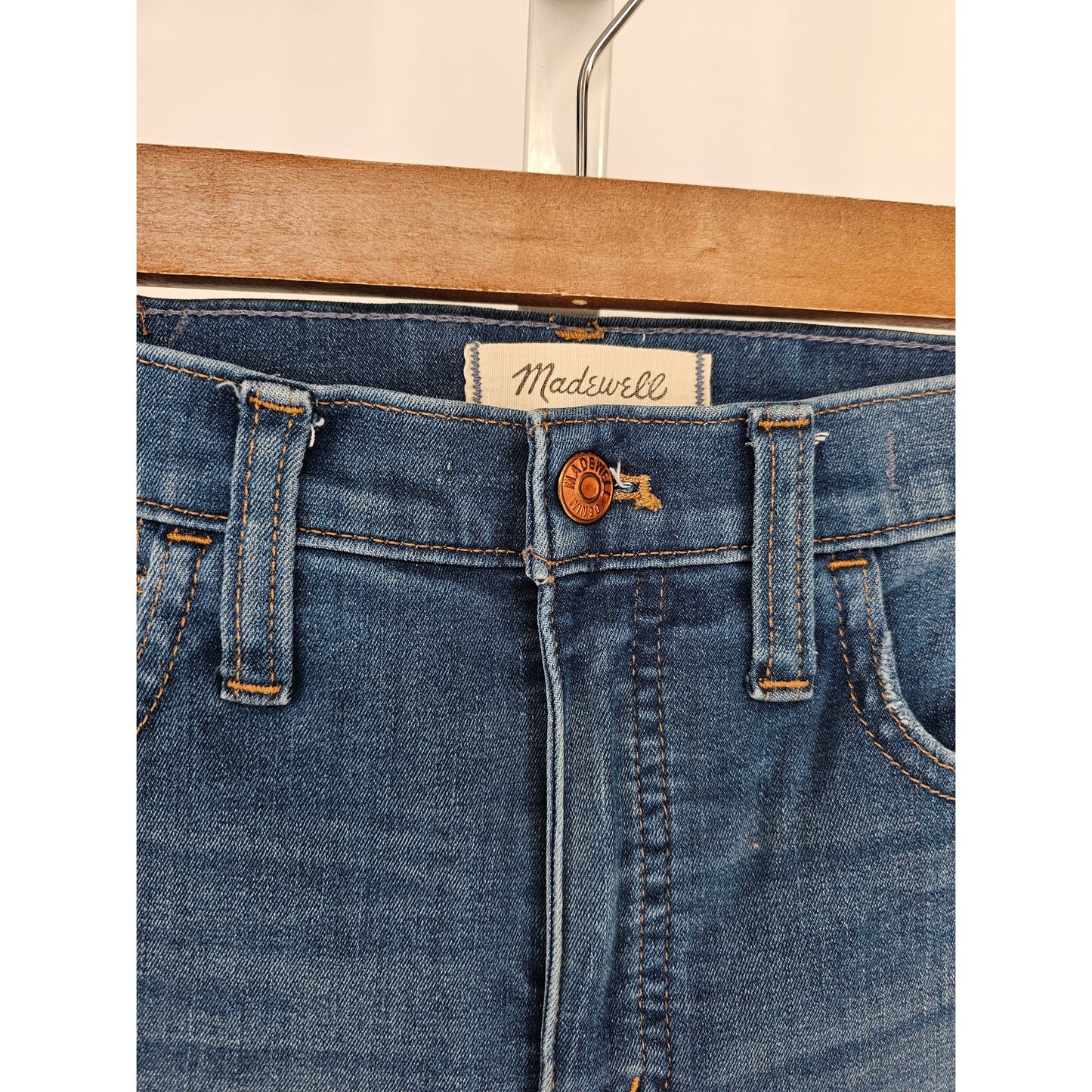 Madewell Jeans Women' Sz 27 Blue 10" High Rise Skinny Medium Wash Denim
