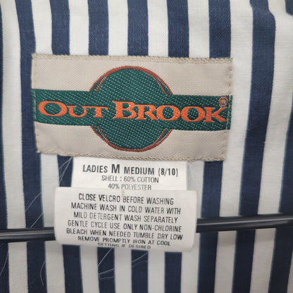 Vintage 1990s Outbrook Womens Sz M Slouchy Jacket Light Beige Button Front