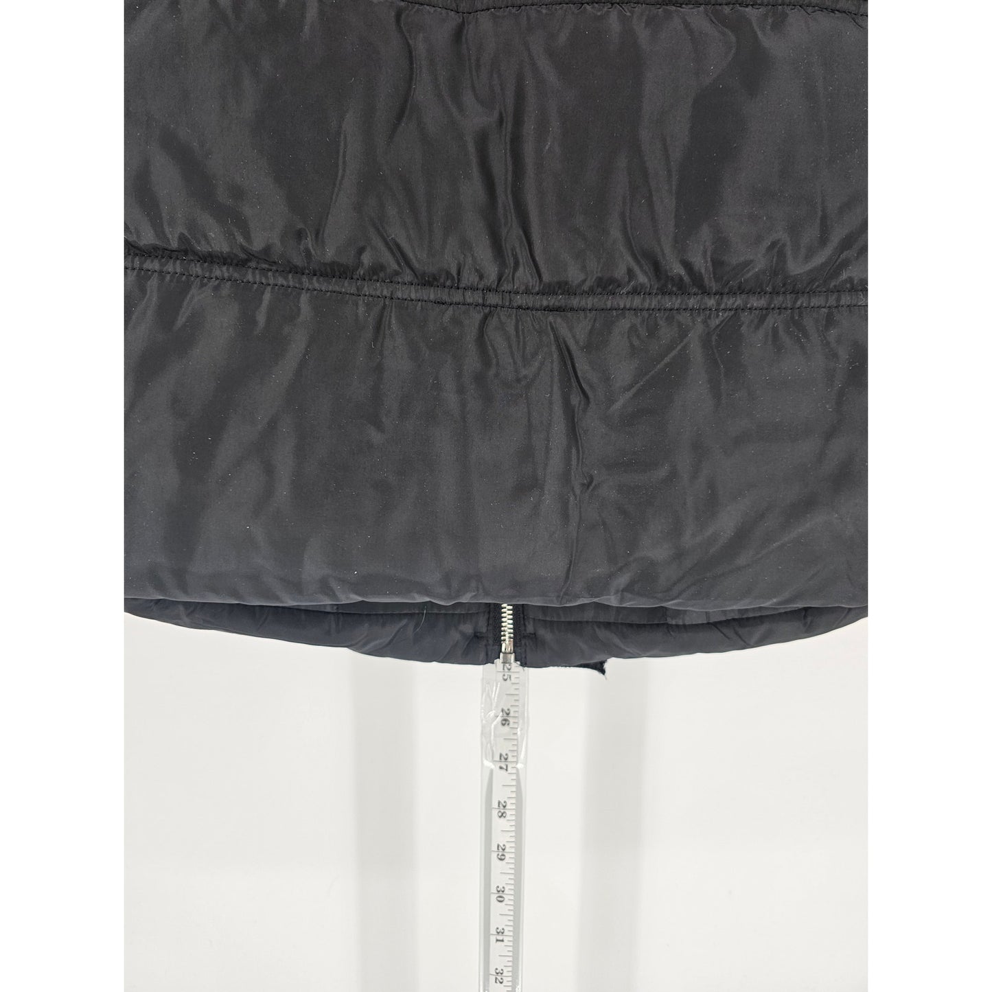 For Cynthia Womens Sz PS Petite Black Zip Up Puffer Vest Pleated