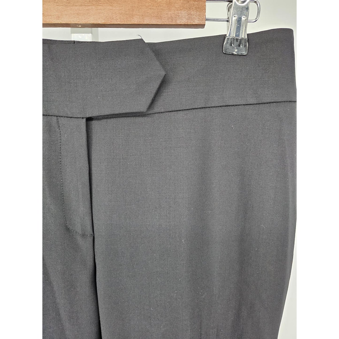 Classiques Entier Womens Sz 10 Straight Leg Black Dress Pants Cuffed