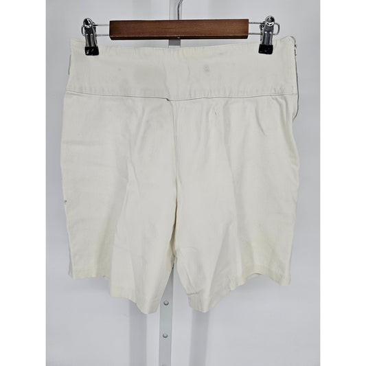 Vintage MTM Mugglers Trademark Womens Sz M Pull On Shorts Cream White