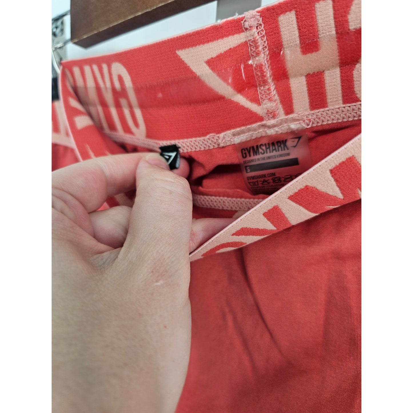 Gymshark Womens Sz S Compression Athletic Leggings Coral Pink