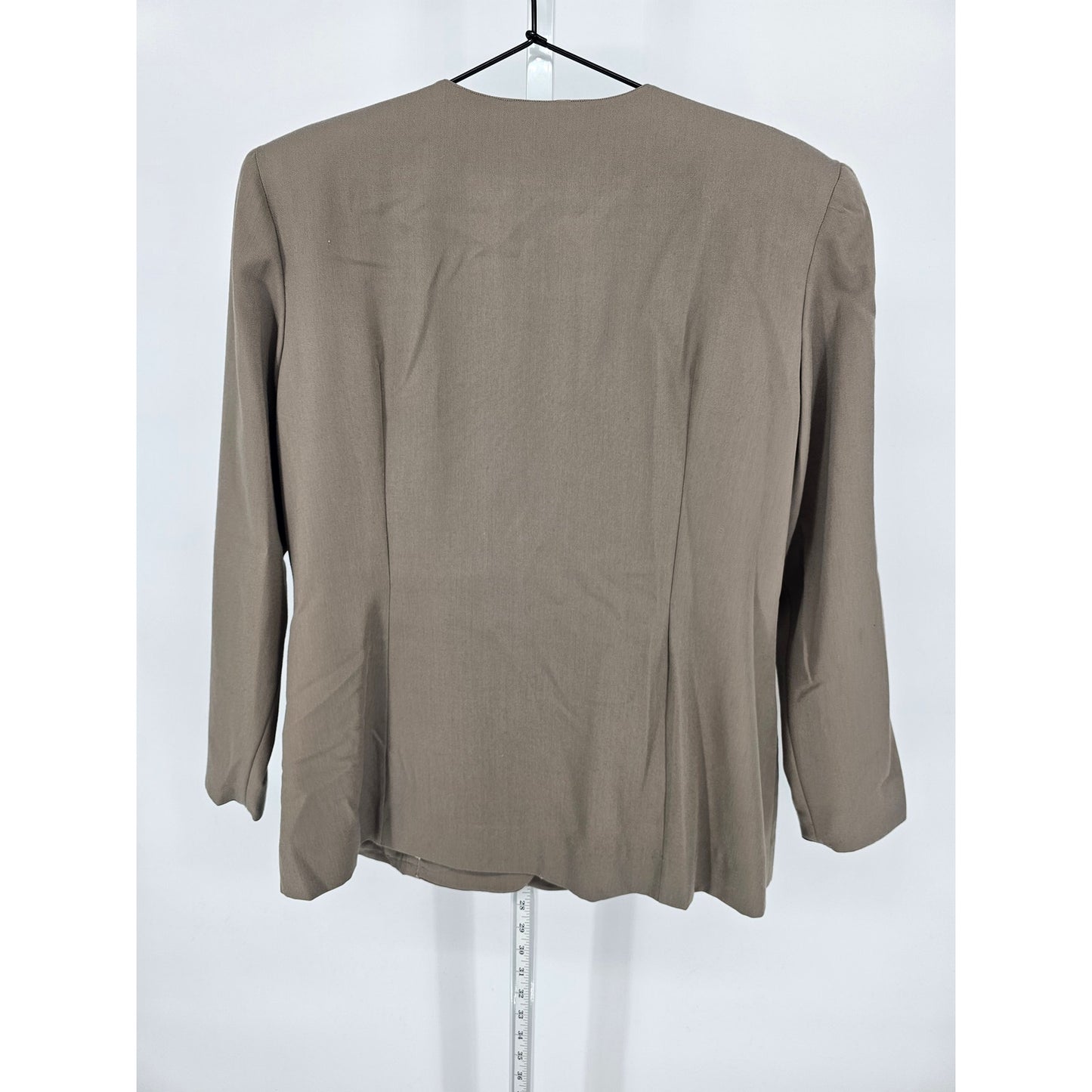 Vintage 1990s Womens Sz M Single Button Suit Blazer Taupe Beige