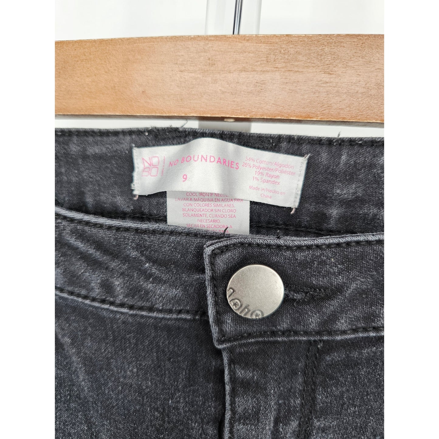 No Boundaries Juniors Sz 9 High Waist Ultra Skinny Jeans Black