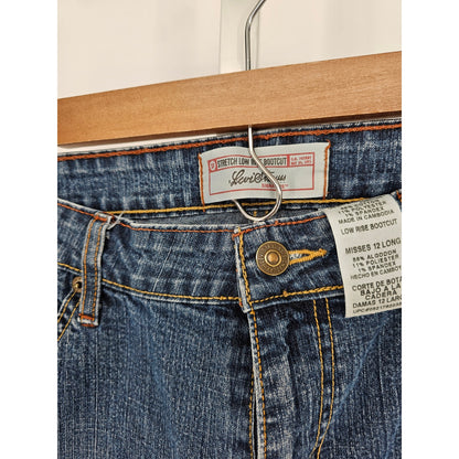 Vtg Y2K Levi Strauss Womens Sz 12 Low Rise Bootcut Blue Jeans Medium Wash