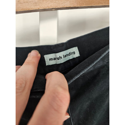 Vintage 1990s Marsh Landing Womens Sz 8 Bermuda Length Shorts Navy 100% Cotton