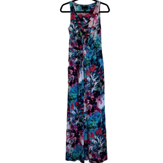 Cynthia Rowley Womens Sz S Maxi Dress Sleeveless Watercolor Print Formal