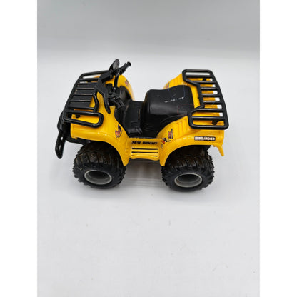 Vintage 1990s New Bright RC 4 Wheeler Toy Yellow Black Quad