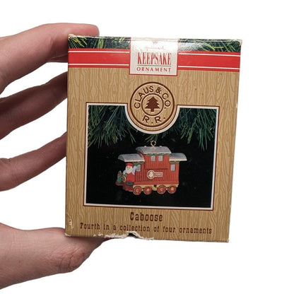 Vintage Hallmark Keepsake Christmas Ornament Claus & Co RR Caboose Train
