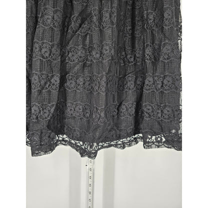 Forever 21 Woman Womens Sz 16 Knee Length Black Cocktail Dress All Over Lace
