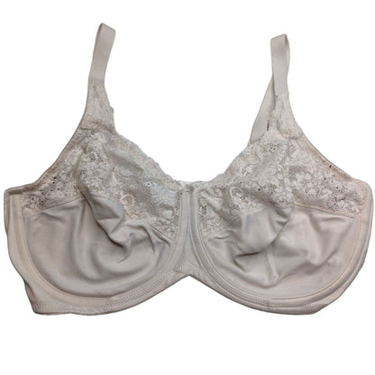 Vintage 1990s Lilyette Womens Sz 38DD Full Figure White Lace Bra