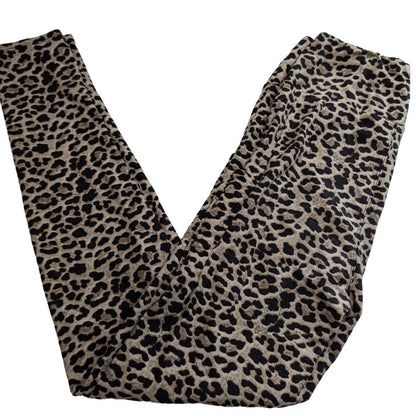 Womens Size S/M Leggings Leopard Cheetah Print w/ Pockets