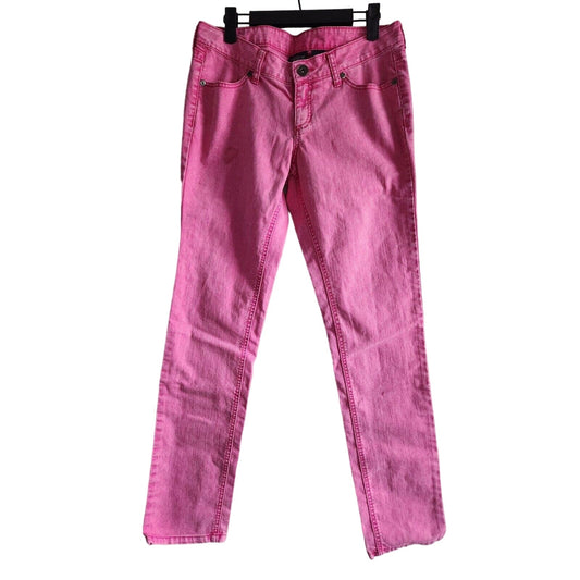Vintage Y2K City Streets Juniors Sz 9 Bright Pink Denim Jeans Slim Leg