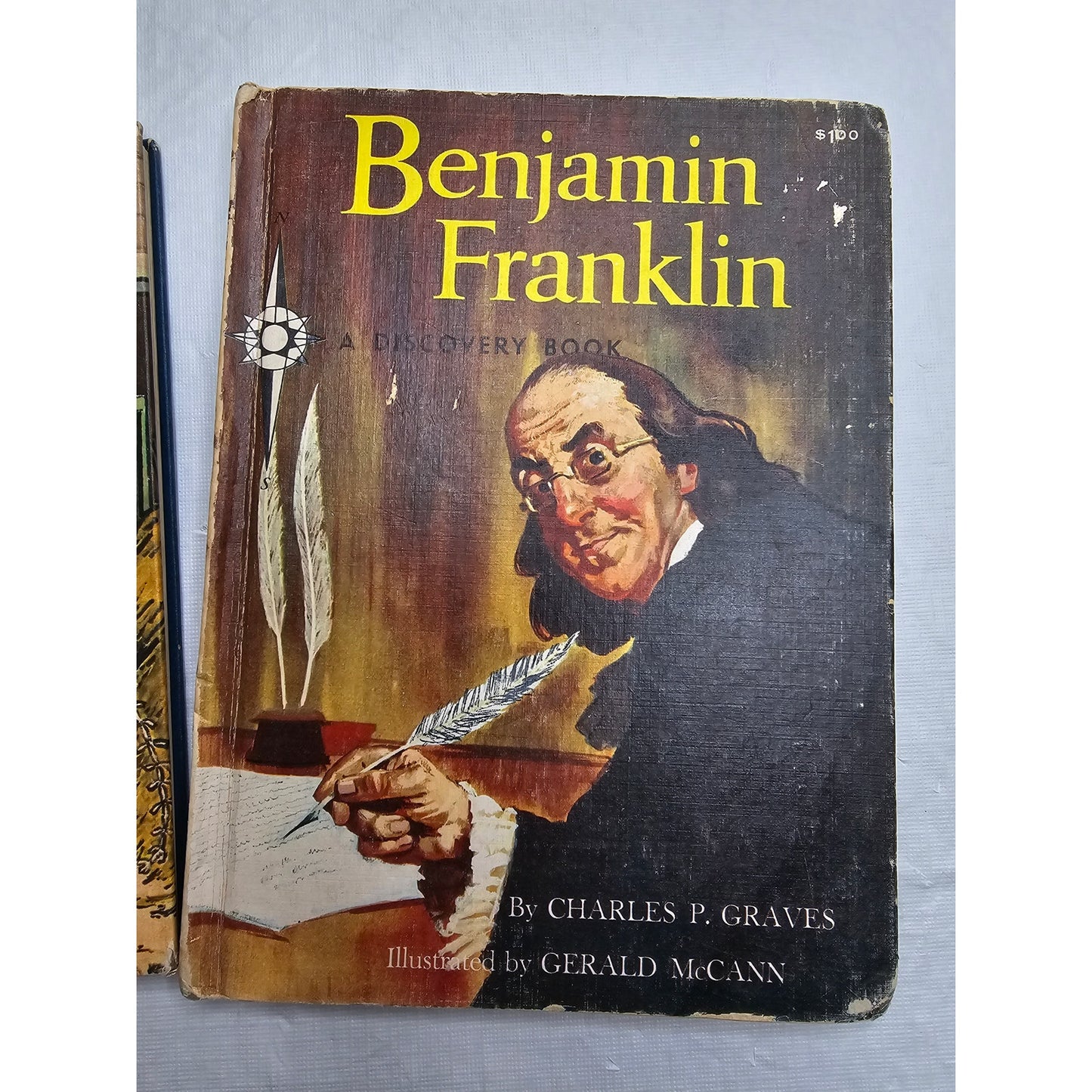 Set of 2 Vintage 1960s Benjamin Franklin Childrens Picture Books Hardcover