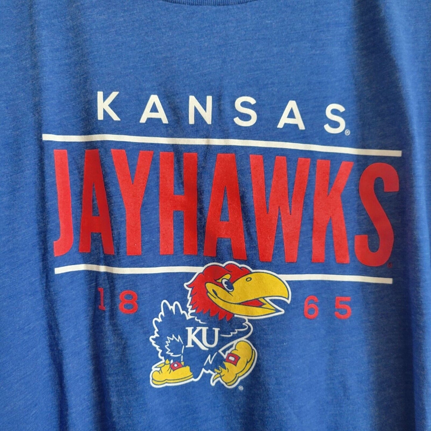 Kansas Jayhawks Mens Sz 2XL Short Sleeve T Shirt by Canvas NEW