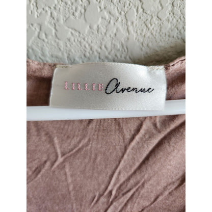 Lillie Avenue Womens Sz M Maxi Shirt Dress Long Sleeve Brown Rainbow Chevron