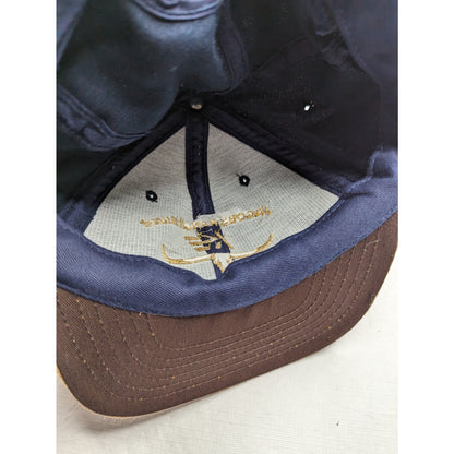 Jacobs Ranch Mine Mens Strapback Baseball Hat Suede Brim Blue