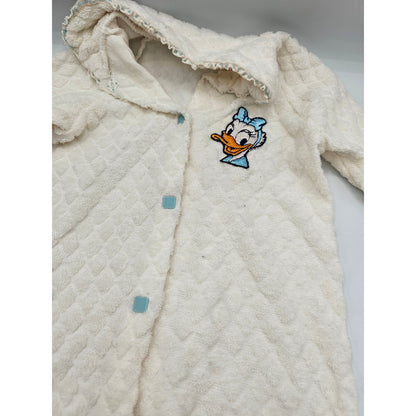 Vintage Disney Lullabye Land Baby Sz 0-3M One Piece Terrycloth Pajama Daisy Duck