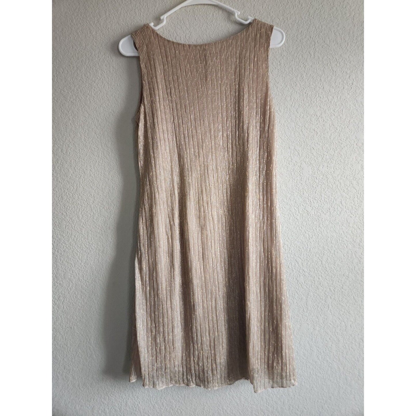 En Focus Studio Womens Sz 6 Knee Length Gold Tiered Party Dress