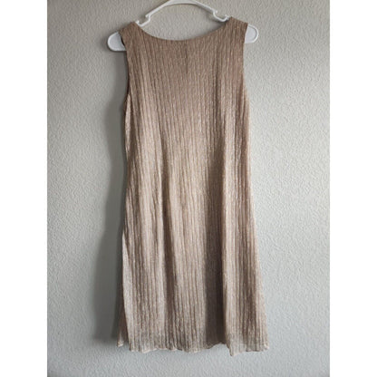 En Focus Studio Womens Sz 6 Knee Length Gold Tiered Party Dress