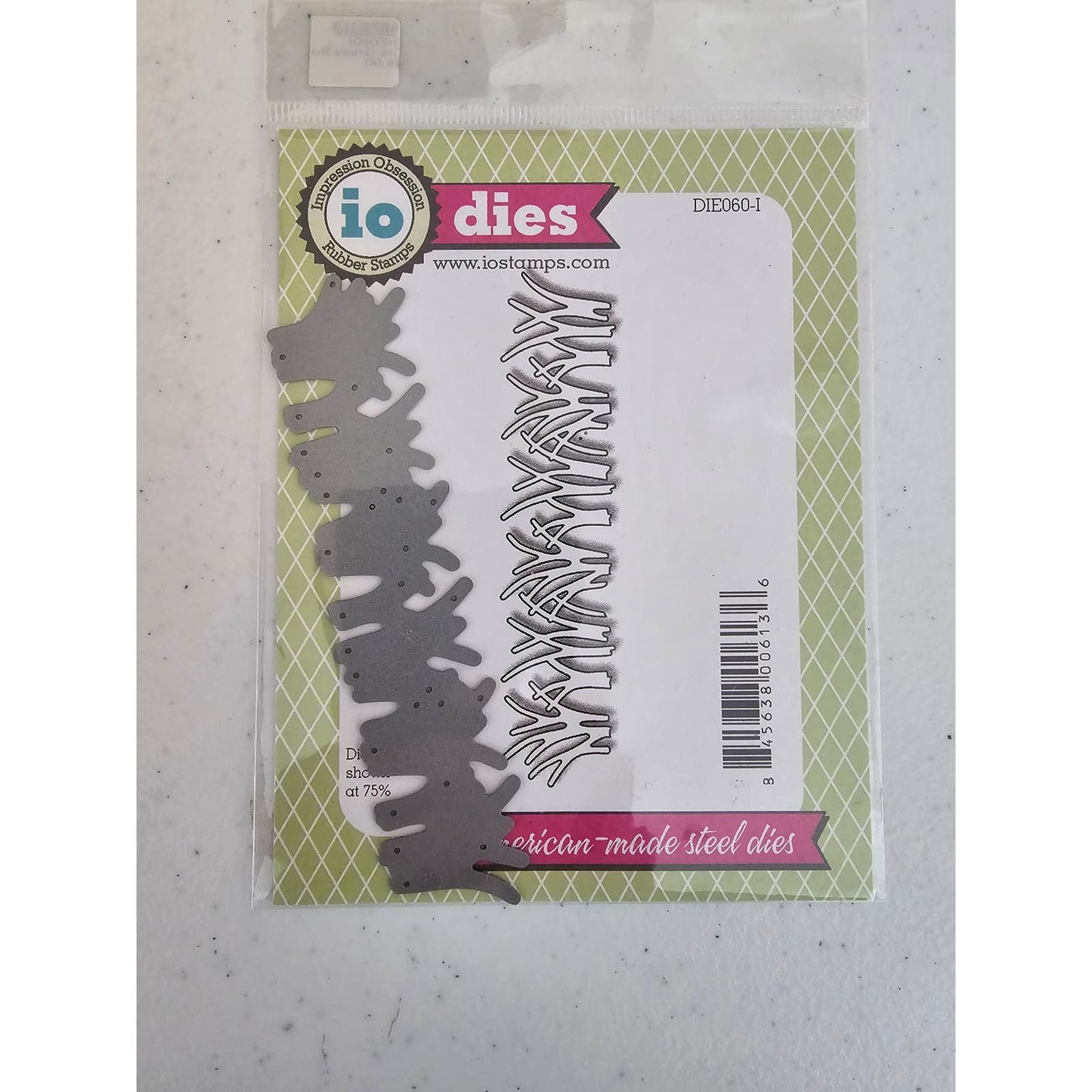 Impression Obsession Steel Cut Craft Die Grass Border Style DIE060-I